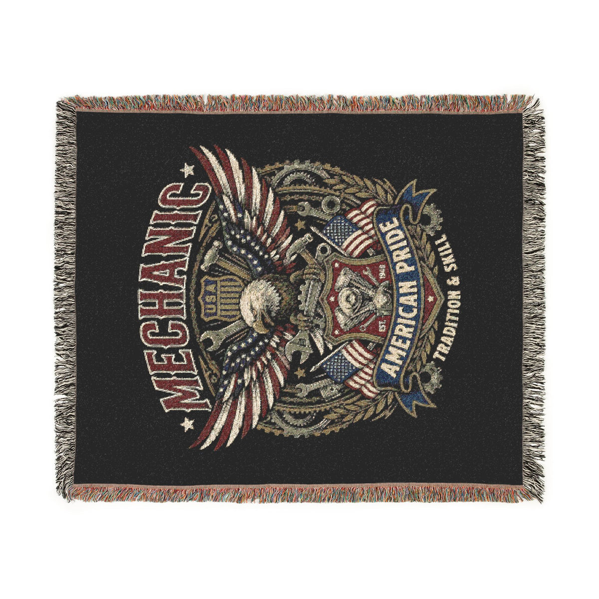 Mechanic Woven Blanket — American Pride Eagle Throw