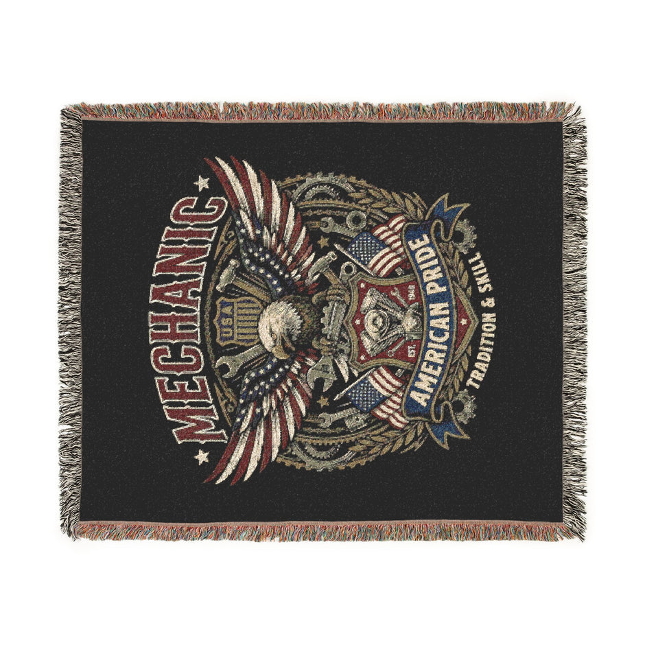 Mechanic Woven Blanket — American Pride Eagle Throw