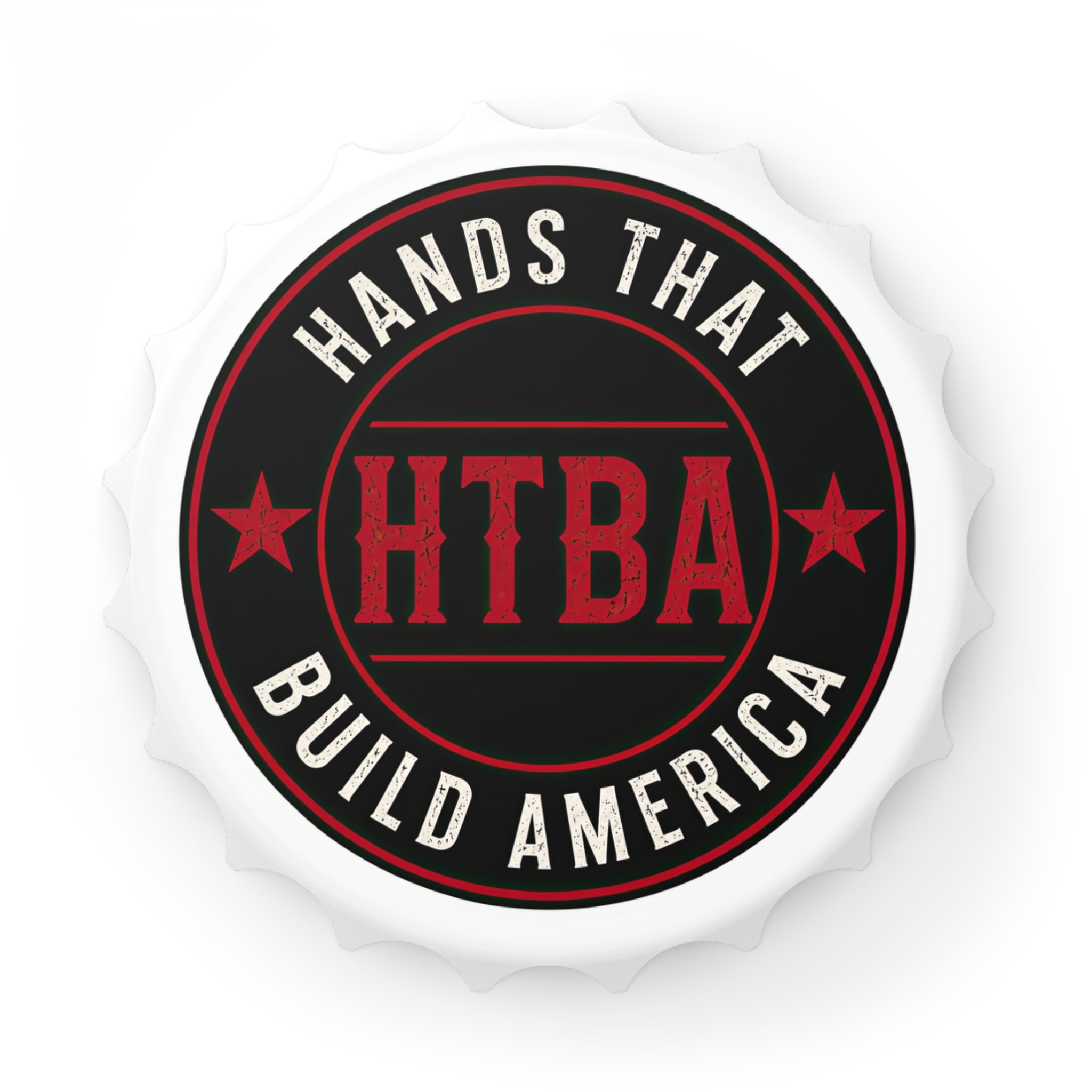Bottle Opener — Hands That Build America (HTBA) Industrial Emblem