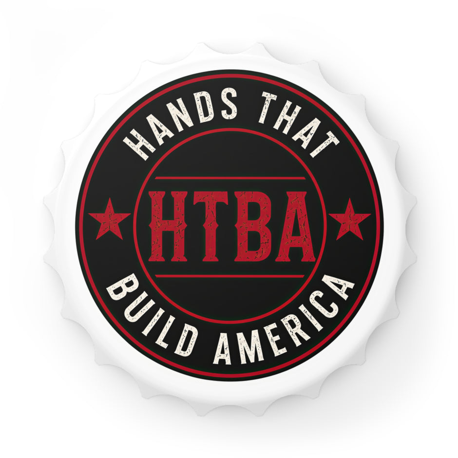 Bottle Opener — Hands That Build America (HTBA) Industrial Emblem