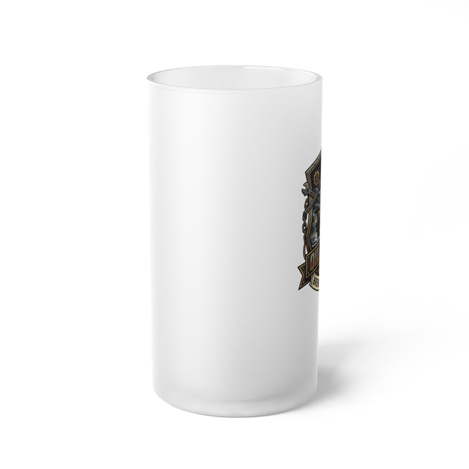Oil Rigger -Themed Frosted Glass Beer Mug - DCA0517