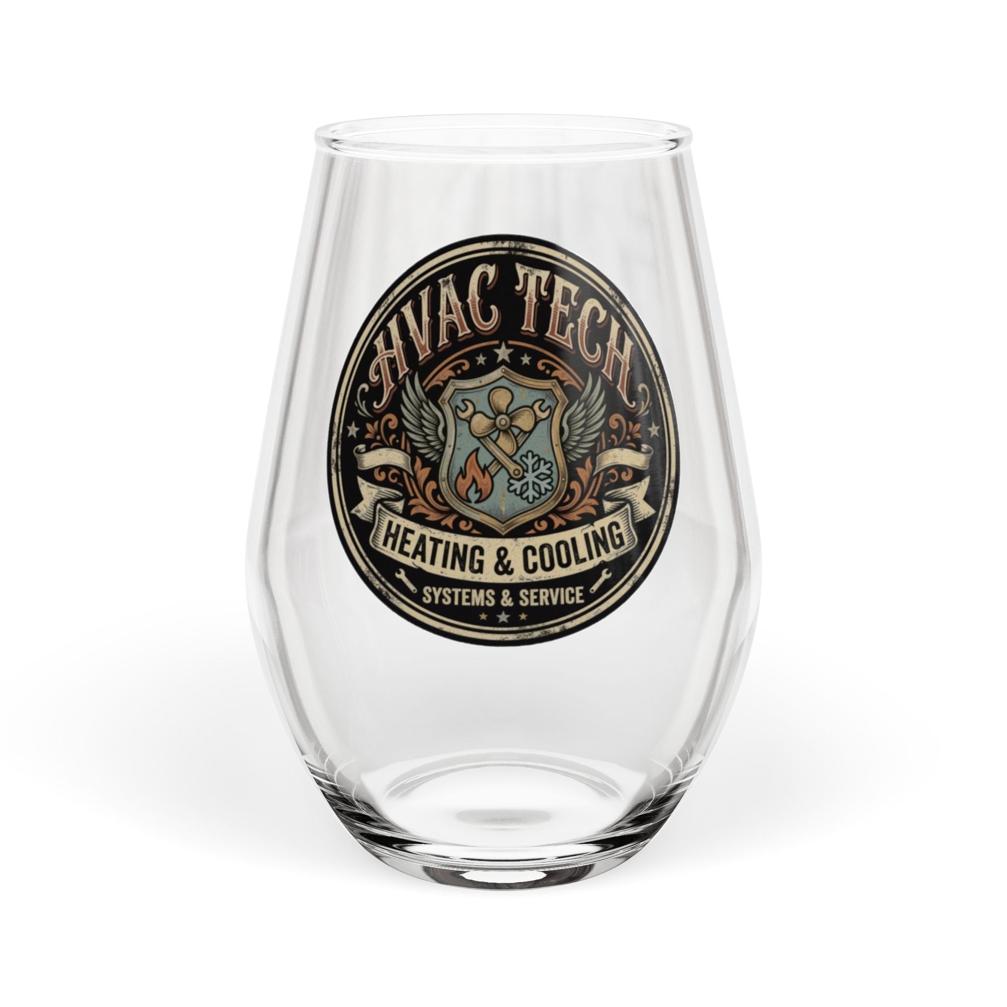 HVAC Tech Stemless Wine Glass —  11.75 oz - DCA0338