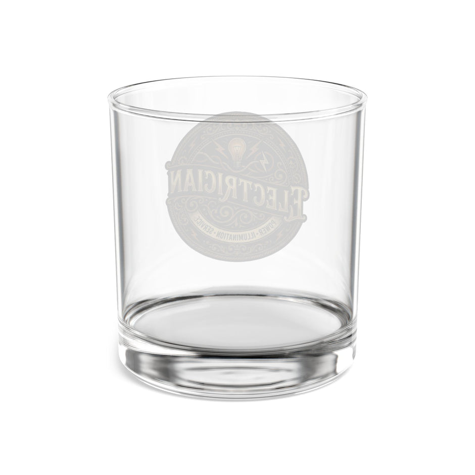 Electrician Vintage Emblem 10oz Rocks Glass – Whiskey & Scotch Tumbler - Electrician - DCA0199