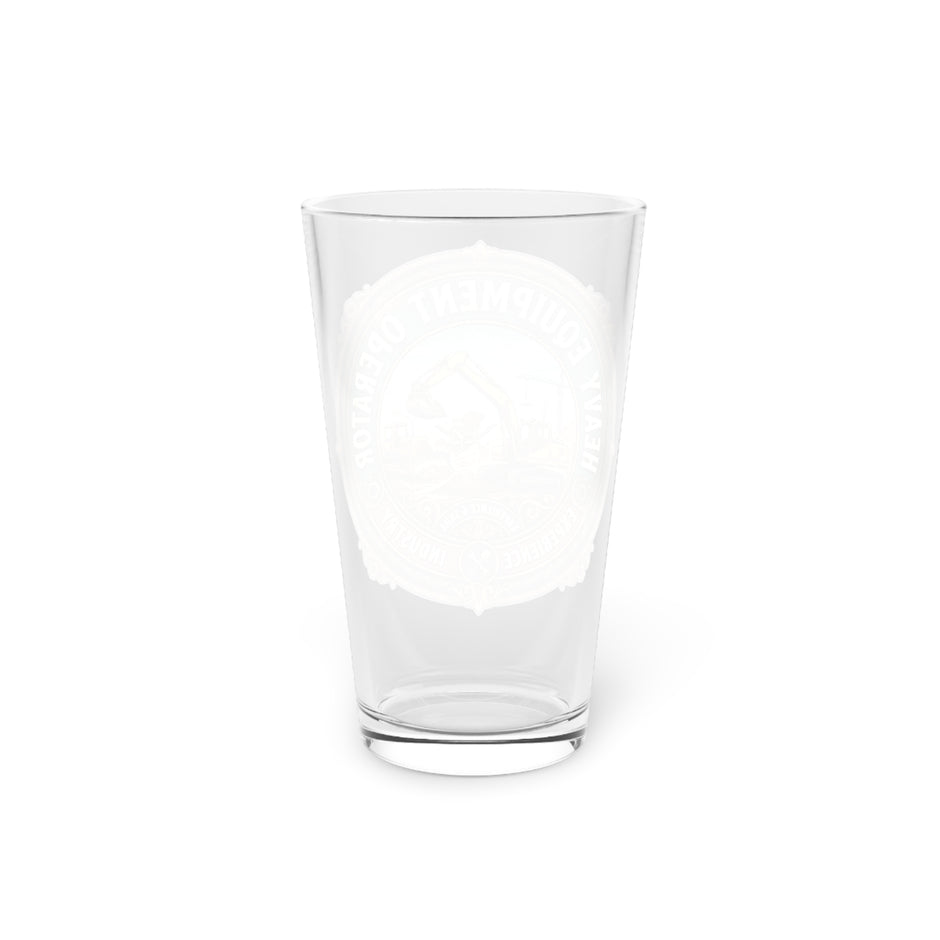 Heavy Equipment Operator Pint Glass – 16oz Construction Excavator Beer Glass - DCA0262