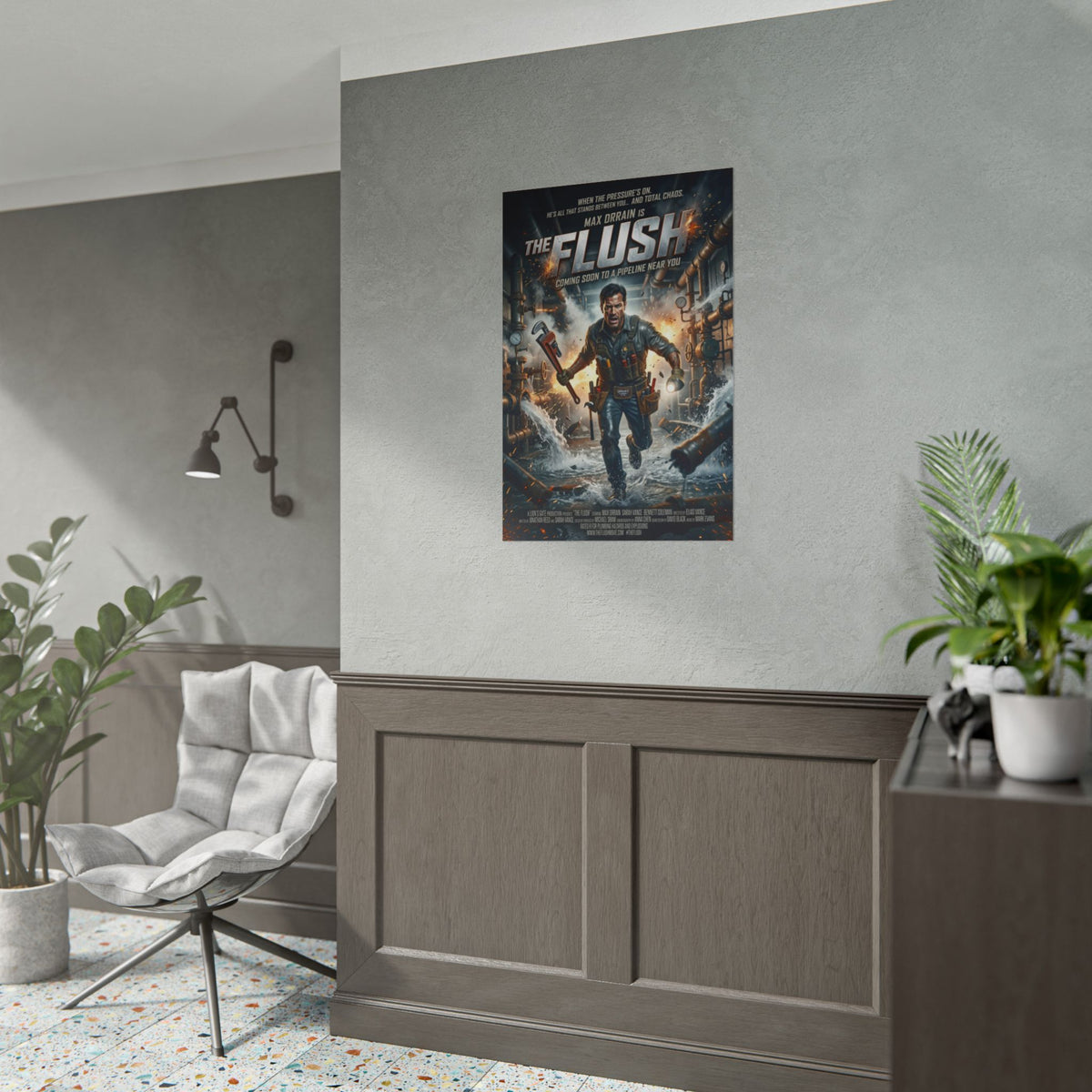Plumber - The Flush — Plumber Action Movie Rolled Poster - DCA0474