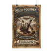 Heavy Equipment Operator Poster — Vintage Construction Rolled Wall Art - DCA0370