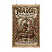 Mason Bricklayer Rolled Poster — Vintage Stoneworker Print - DCA0373