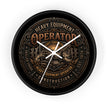 Heavy Equipment Operator Wall Clock — Construction Crew Vintage Badge Clock - DCA0386