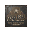 Mason - Archstone Masonry Co. Metal Sign – Vintage Industrial Masonry Plaque - DCA0436