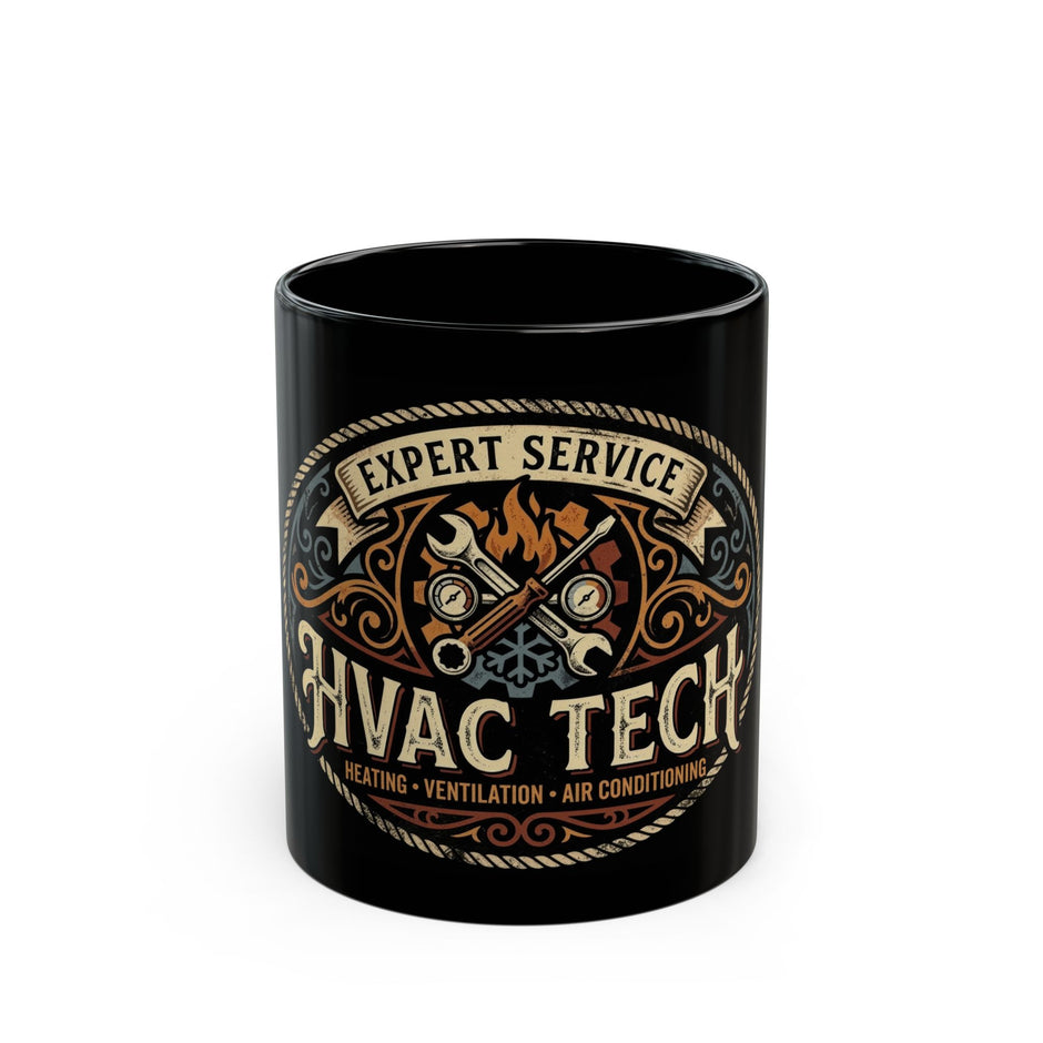 HVAC Tech Mug — Expert Service Heating & Air Conditioning Coffee Cup - DCA0278