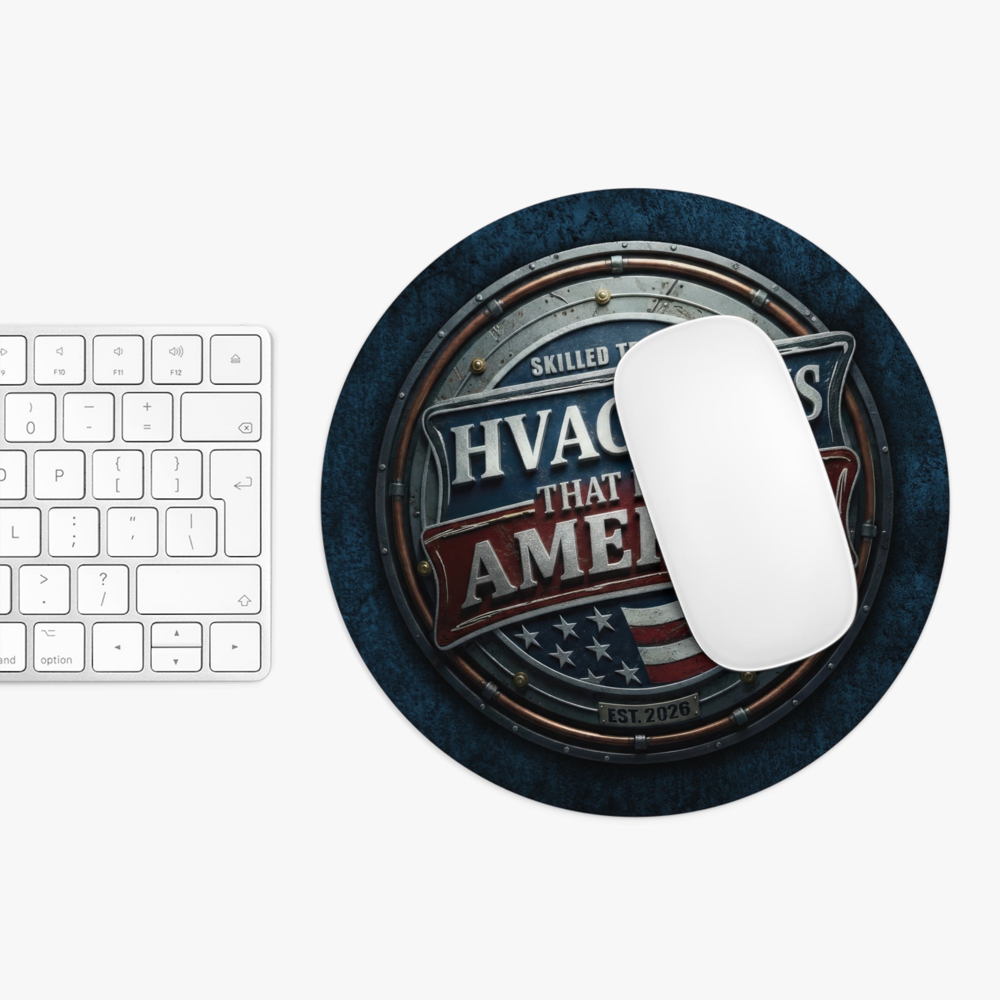 HVAC Techs That Build America Round Mouse Pad