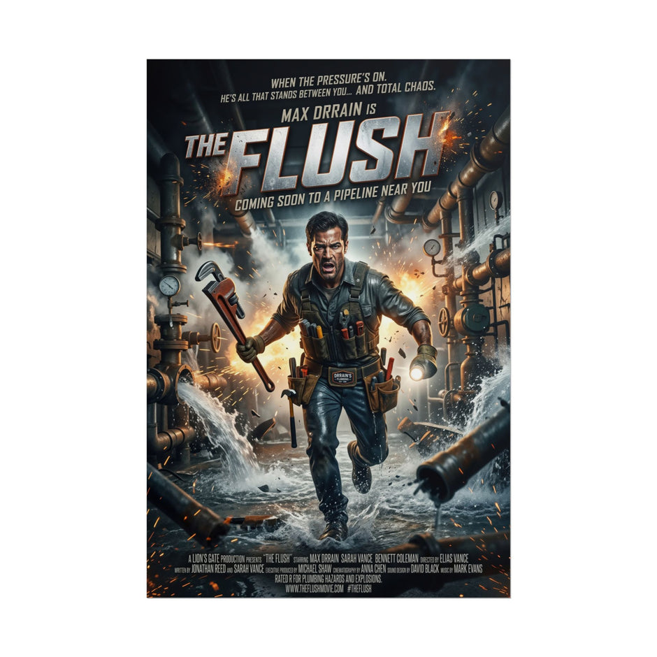 Plumber - The Flush — Plumber Action Movie Rolled Poster - DCA0474