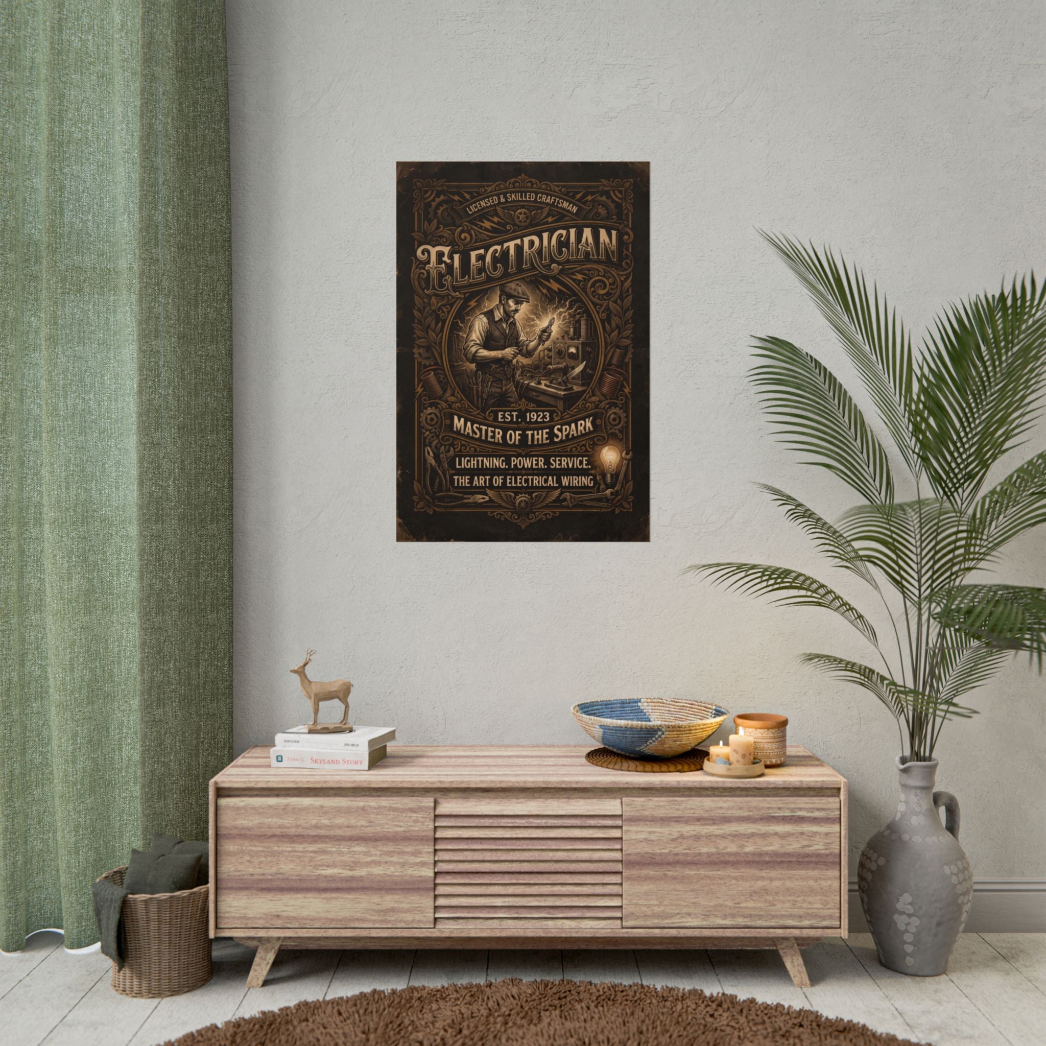 Electrician Vintage Poster — 