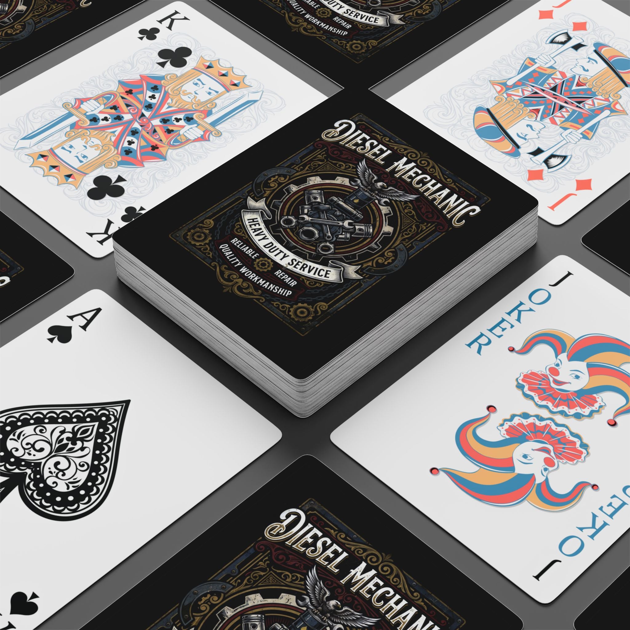 Diesel Mechanic Poker Playing Cards — DCA0366