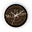 Millwright Industrial Wall Clock — Steampunk Gear Emblem - DCA0392