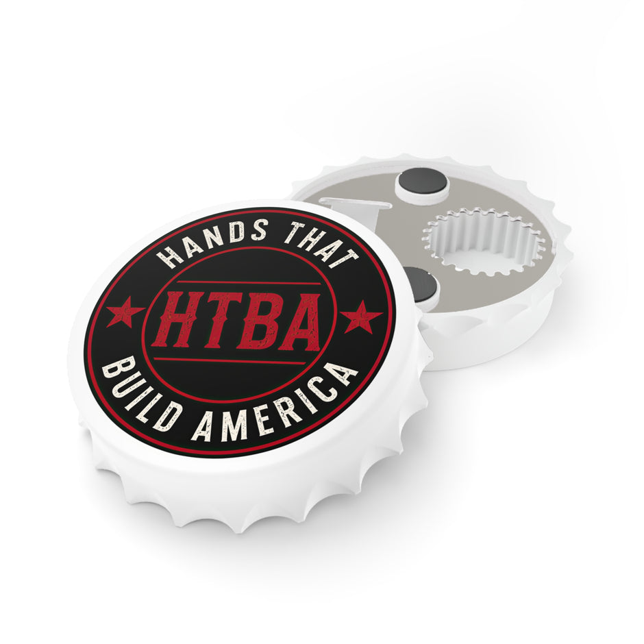 Bottle Opener — Hands That Build America (HTBA) Industrial Emblem