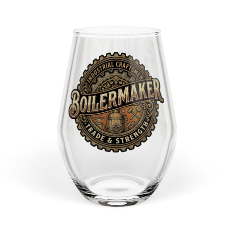 Boilermaker Industrial Crest Stemless Wine Glass – 11.75 oz - DCA0334