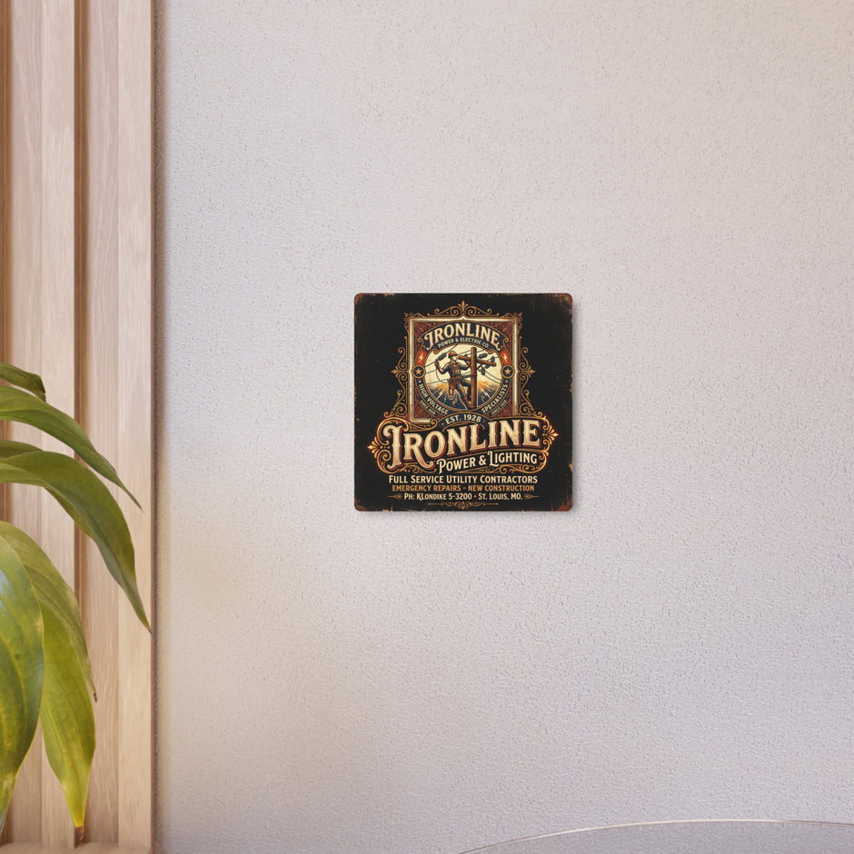 Linemen - Ironline Power & Lighting Vintage Metal Sign - DCA0434