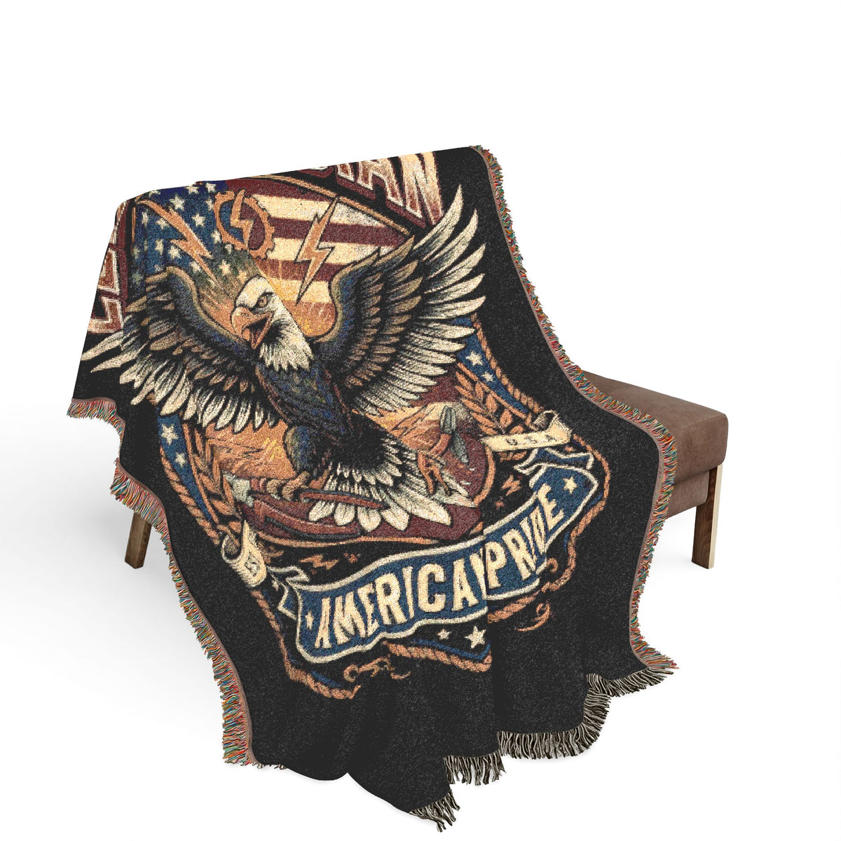 Electrician Woven Blanket - American Proud Eagle Throw