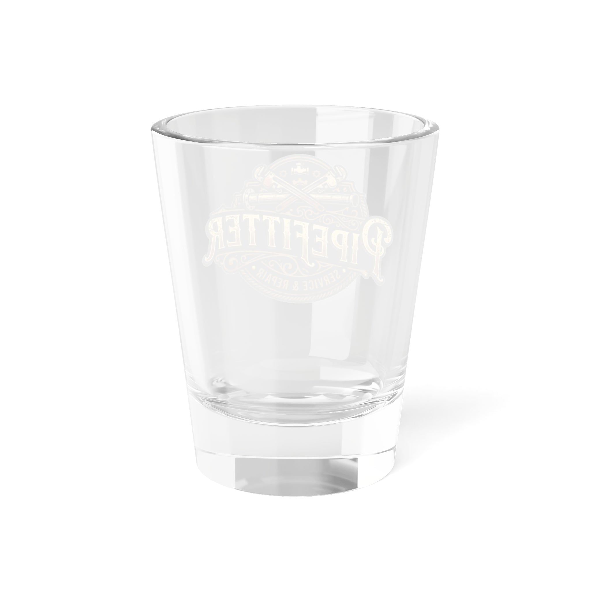 Pipefitter Shot Glass – 1.5oz Vintage Trade Logo Barware - Pipefitter - DCA0165