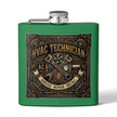 HVAC Technician 6oz Stainless Steel Flask — Service • Repair • Install Gift - DCA0423