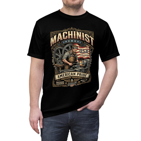 Machinist American Pride Tee — USA Precision Tradesman Graphic Tee - DCA0407