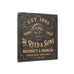 Machinist Metal Sign - H. Reed & Sons Vintage Machinists & Engineers Wall Art (Est. 1898) - DCA0435