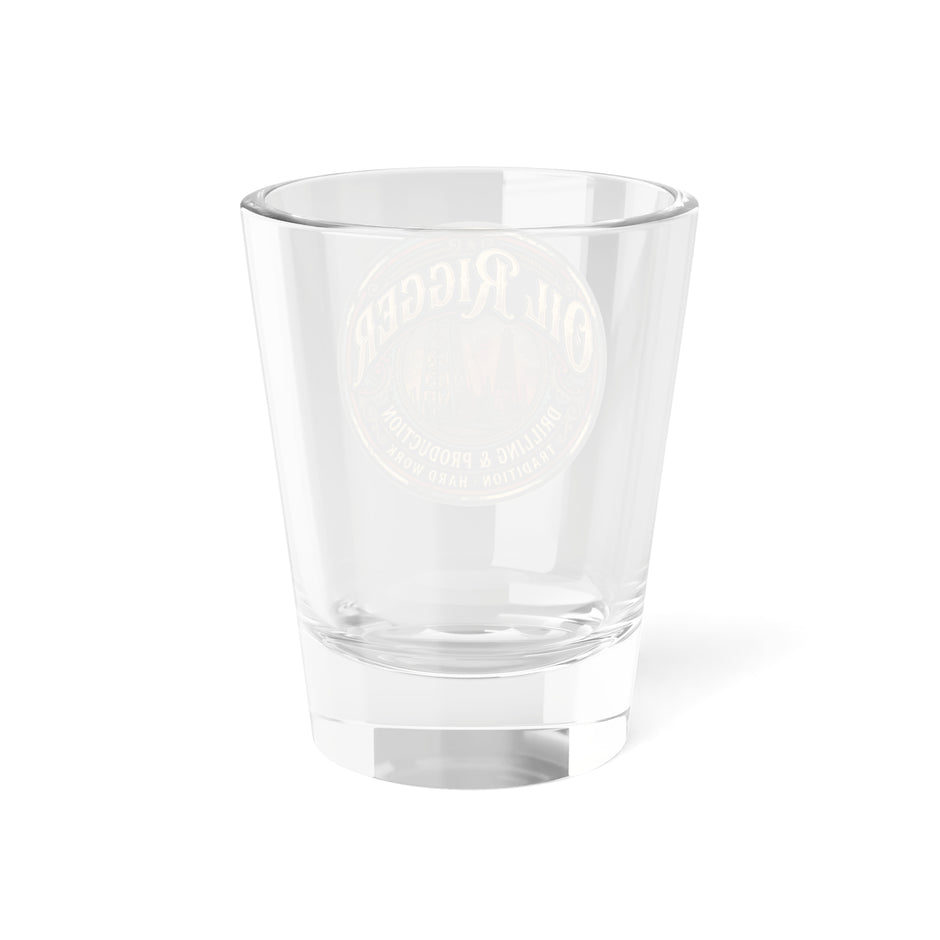 Oil Rigger Shot Glass - 1.5oz Vintage Oil Rig Logo Shooter - Oil Rigger - DCA0167