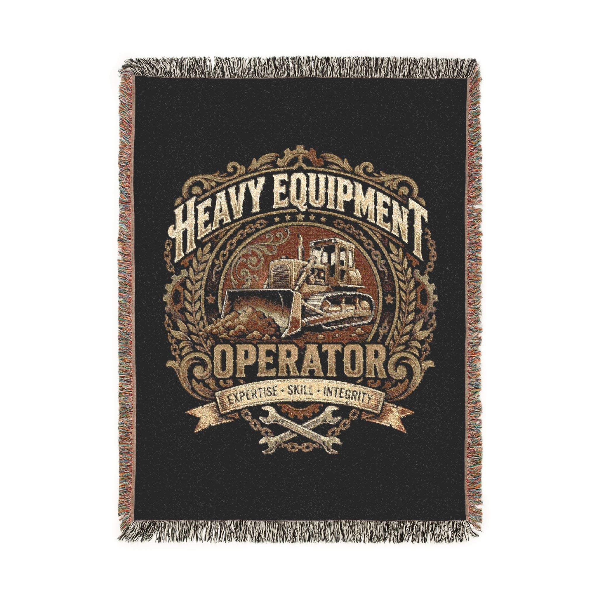 Heavy Equipment Operator Woven Heritage Throw