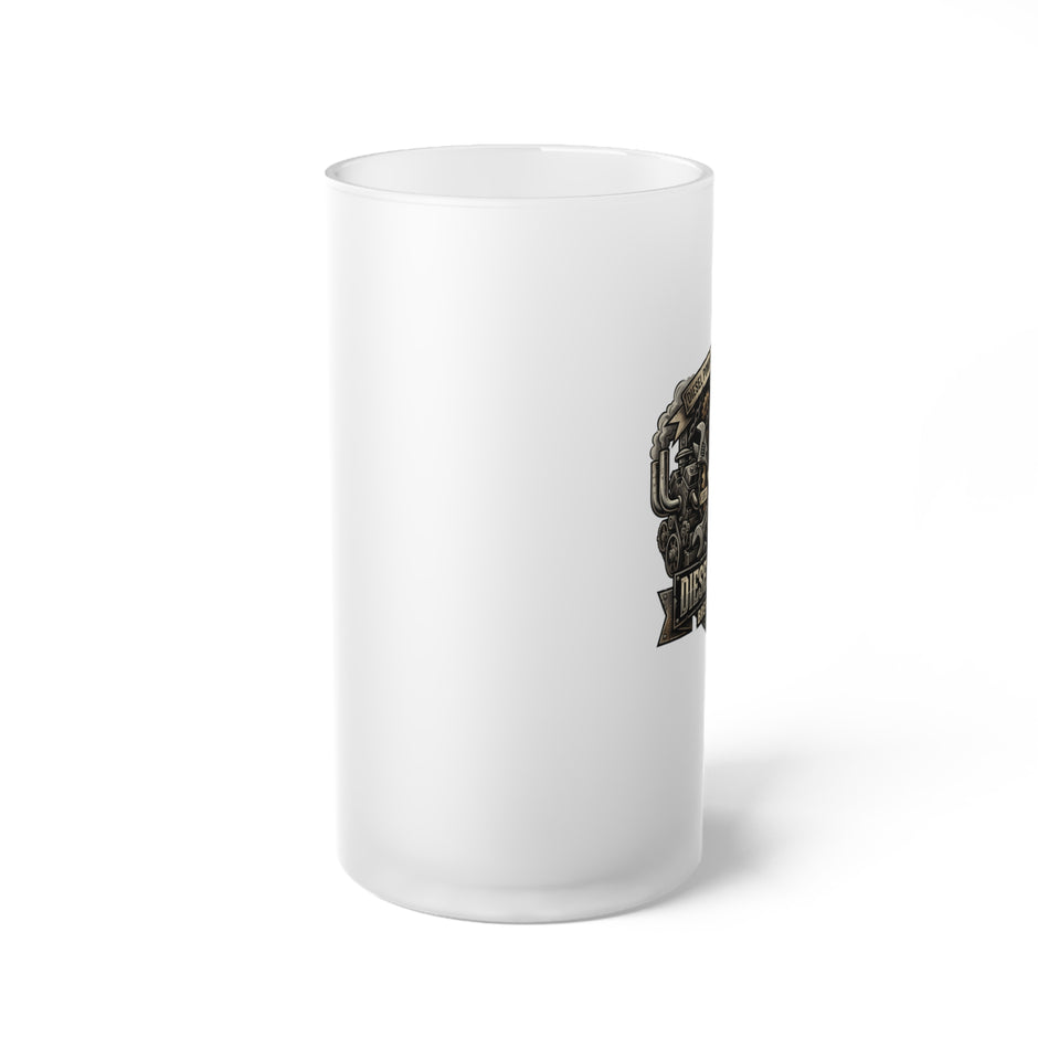 Diesel Mechanic Beer Mug – 16 oz Frosted Glass Gift for Truck & Equipment Mechanics - DCA0515