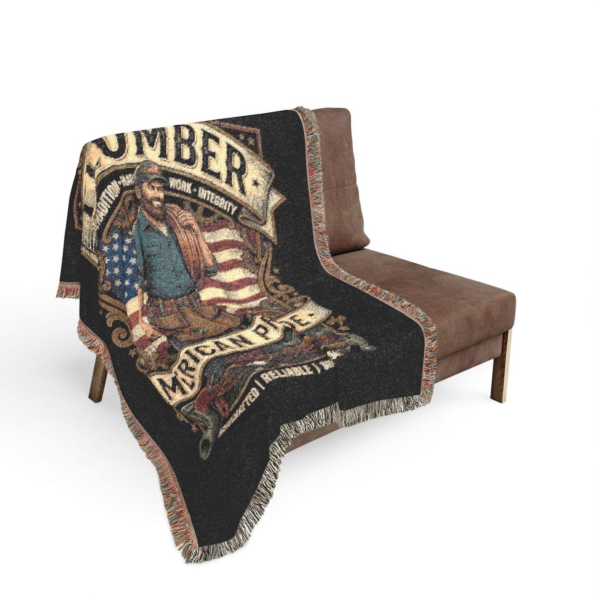 Plumber American Pride Woven Blanket