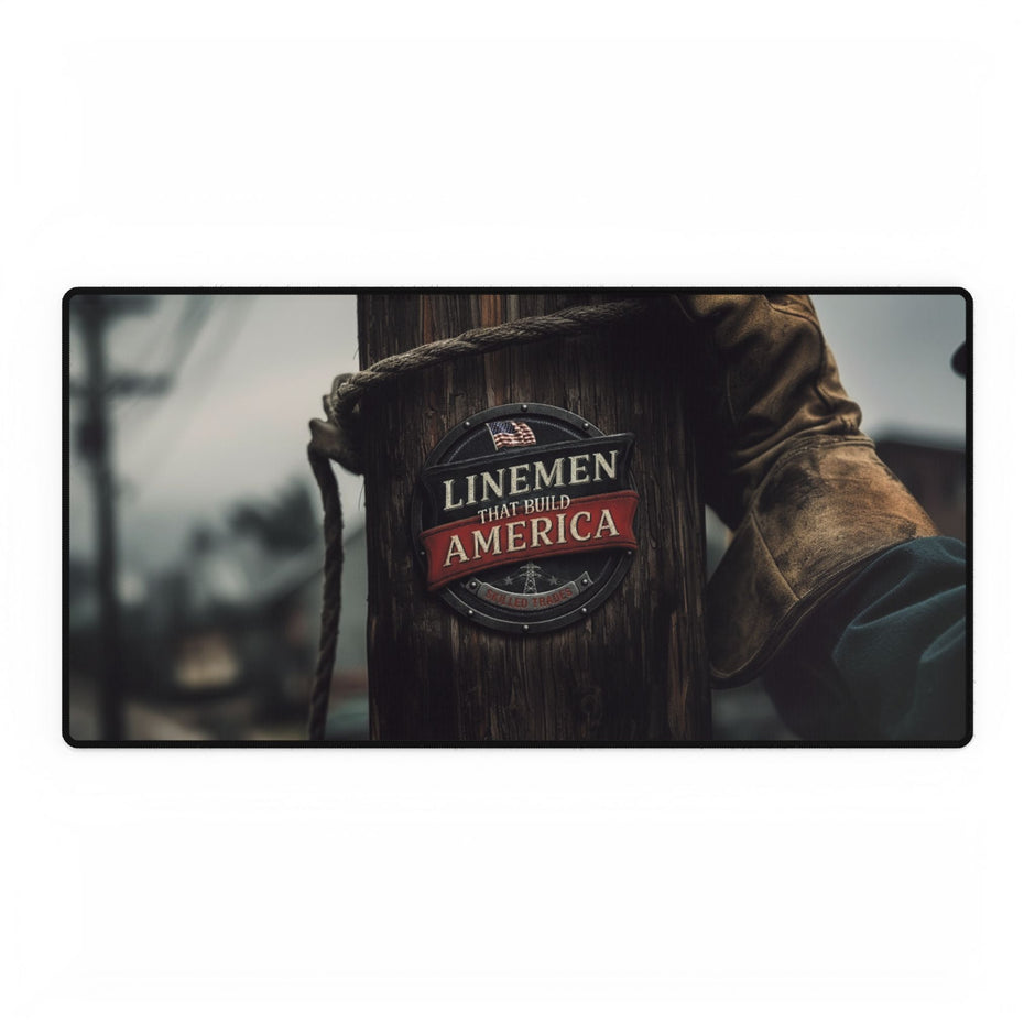 Lineman That Build America Desk Mat Mouse Pad TG1014