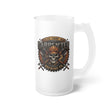 Carpenter Frosted Glass Beer Mug — Saw & Axe-Style Logo - DCA0506