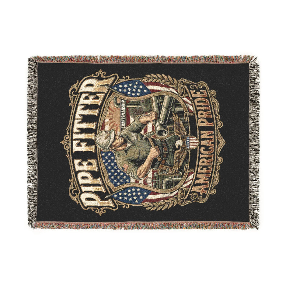 Pipe Fitter Woven Blanket — American Pride Throw