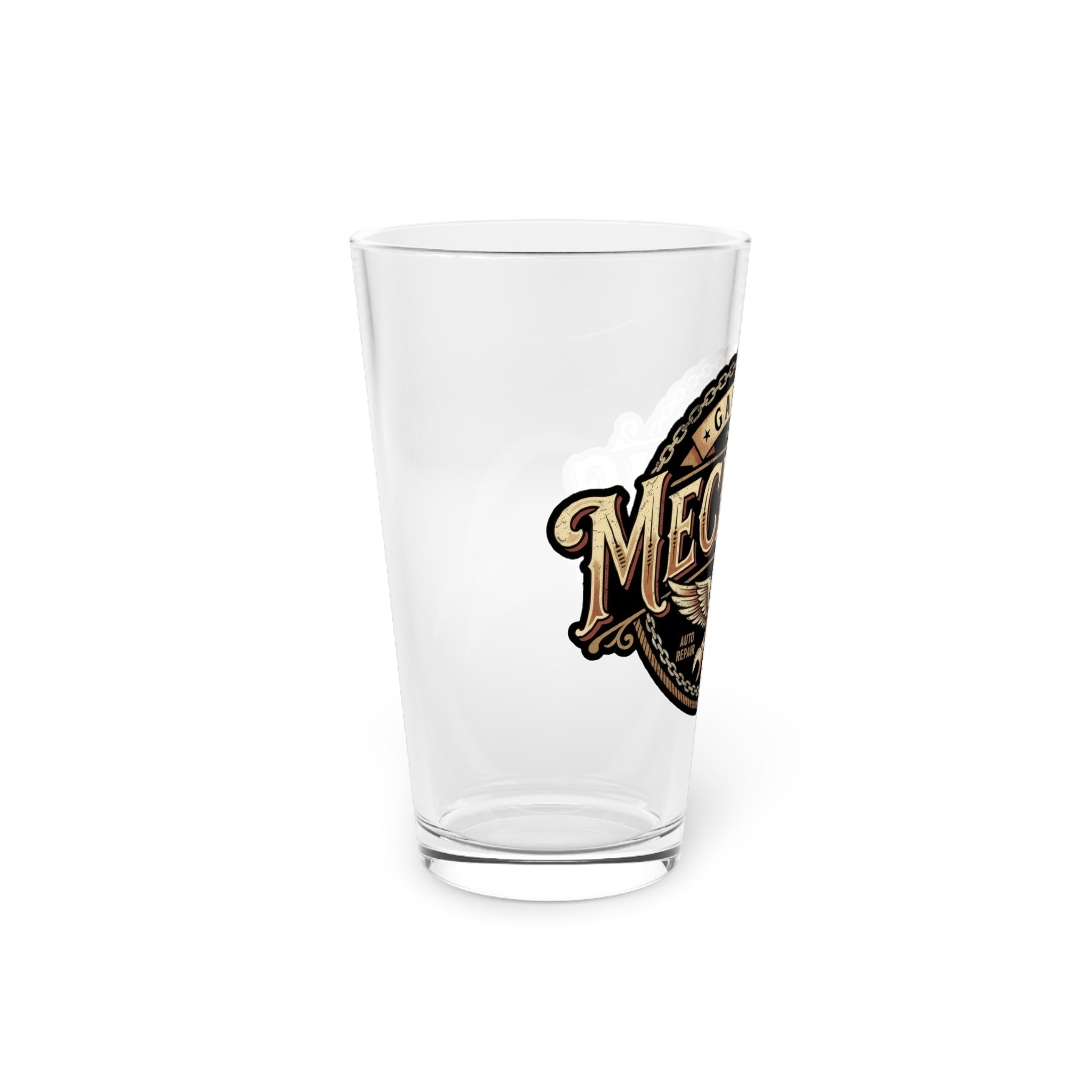 Mechanic Garage Pint Glass — 16oz Beer Glass for Auto Lovers - DCA0162