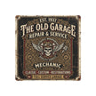 Mechanic - Vintage Mechanic Metal Sign — The Old Garage Repair & Service Wall Art - DCA0437