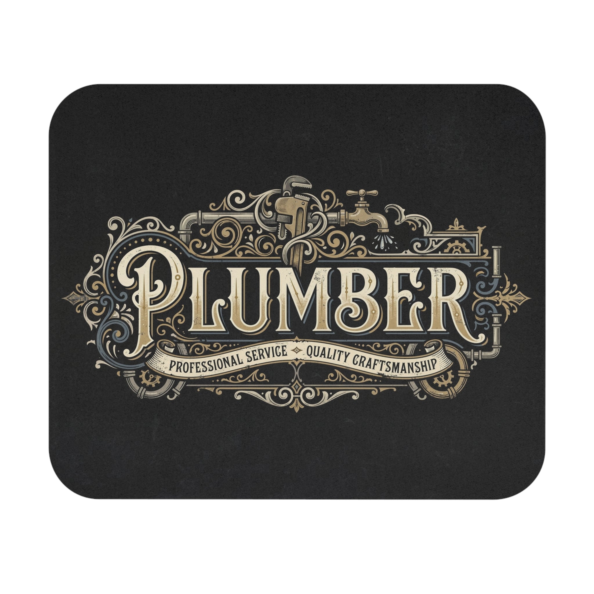 Plumber Vintage Sign Rectangle Mouse Pad — DCA0312