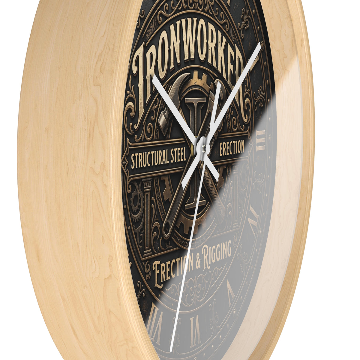 Ironworker Vintage Wall Clock — Structural Steel Erection & Rigging Decor - DCA0388
