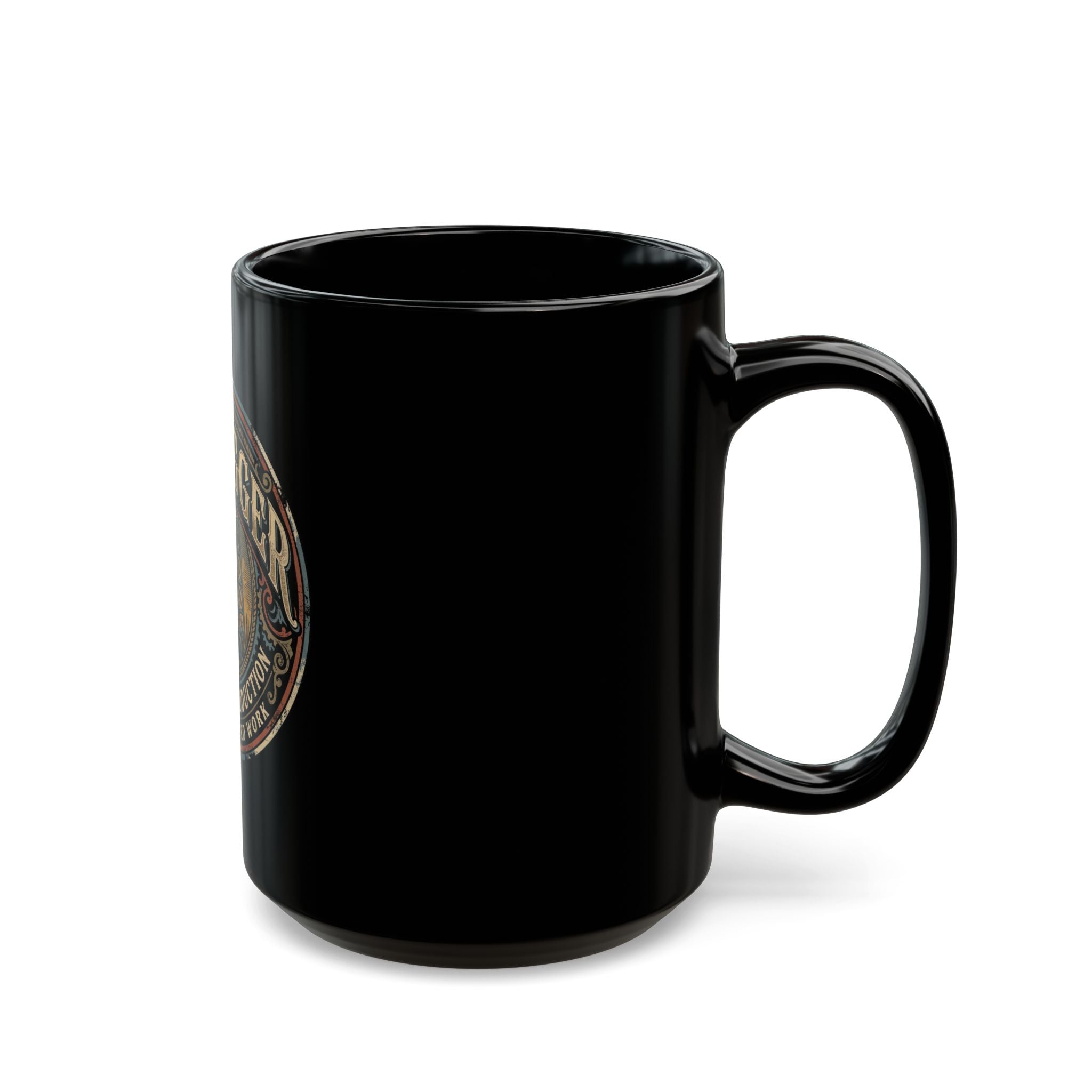Oil Rigger Black Coffee Mug – Vintage Drilling & Production Design (11oz/15oz) - DCA0281