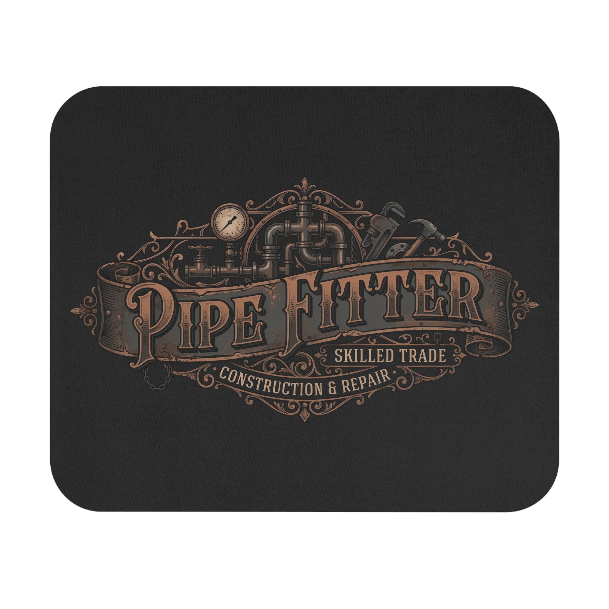 Pipe Fitter Mouse Pad — Skilled Trade Construction & Repair Mouse Pad - DCA0310