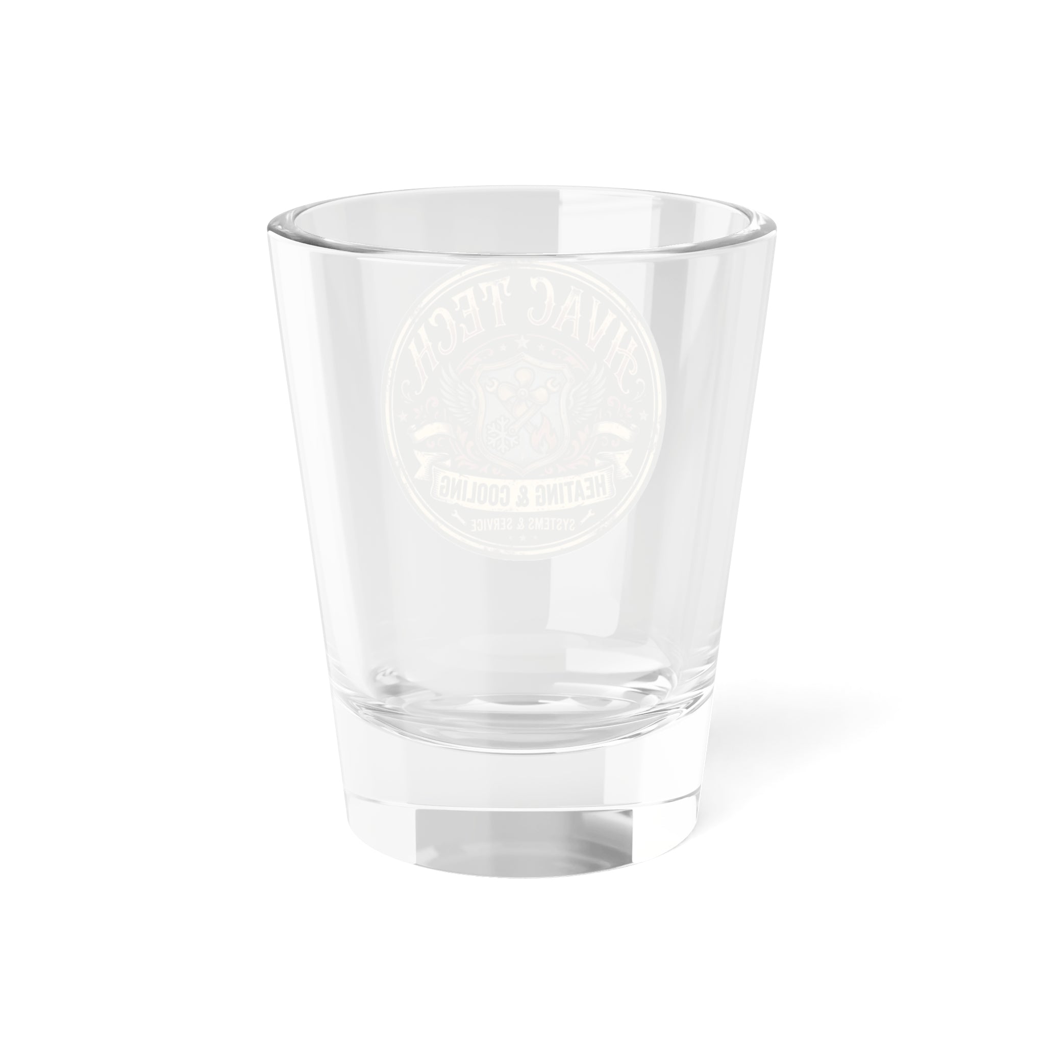 HVAC Tech Retro Emblem Shot Glass – Heating & Cooling 1.5oz - DCA0156