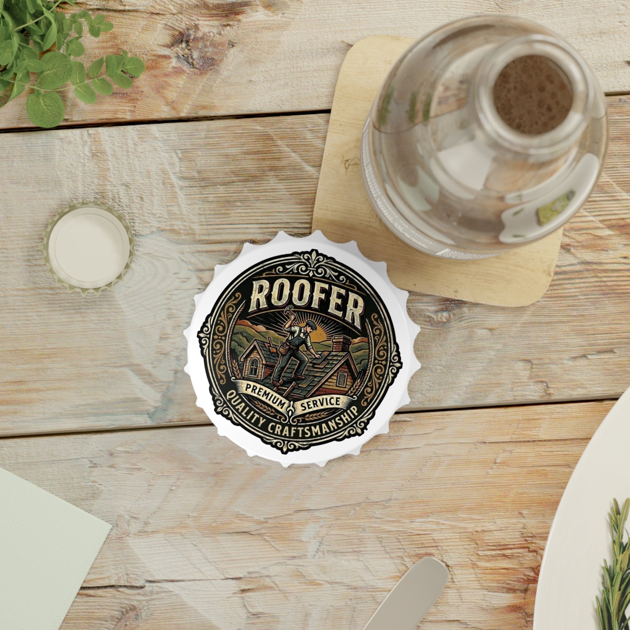 Roofer Bottle Opener – Vintage Roofing Craftsman Design - Roofer - DCA0180