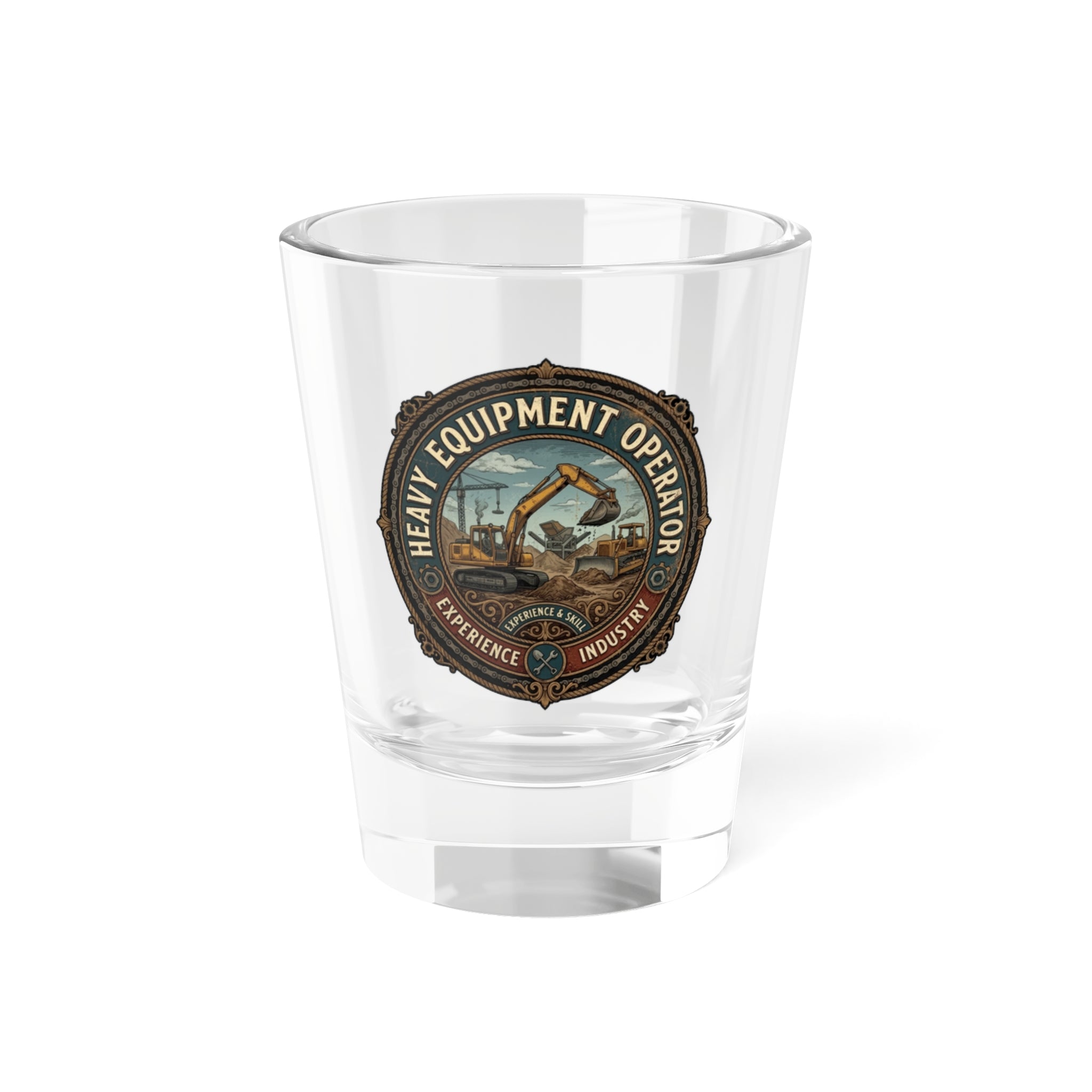Heavy Equipment Operator Shot Glass – Construction Excavator 1.5oz - DCA0264