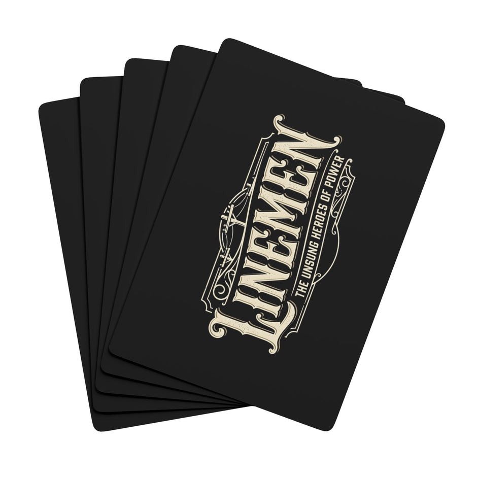 Linemen Poker Playing Cards – Classic Black & White Designer Deck