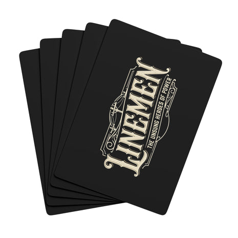 Linemen Poker Playing Cards – Classic Black & White Designer Deck