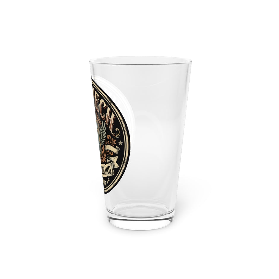 HVAC Tech Pint Glass 16oz — Heating & Cooling Logo Beer Glass - DCA0150