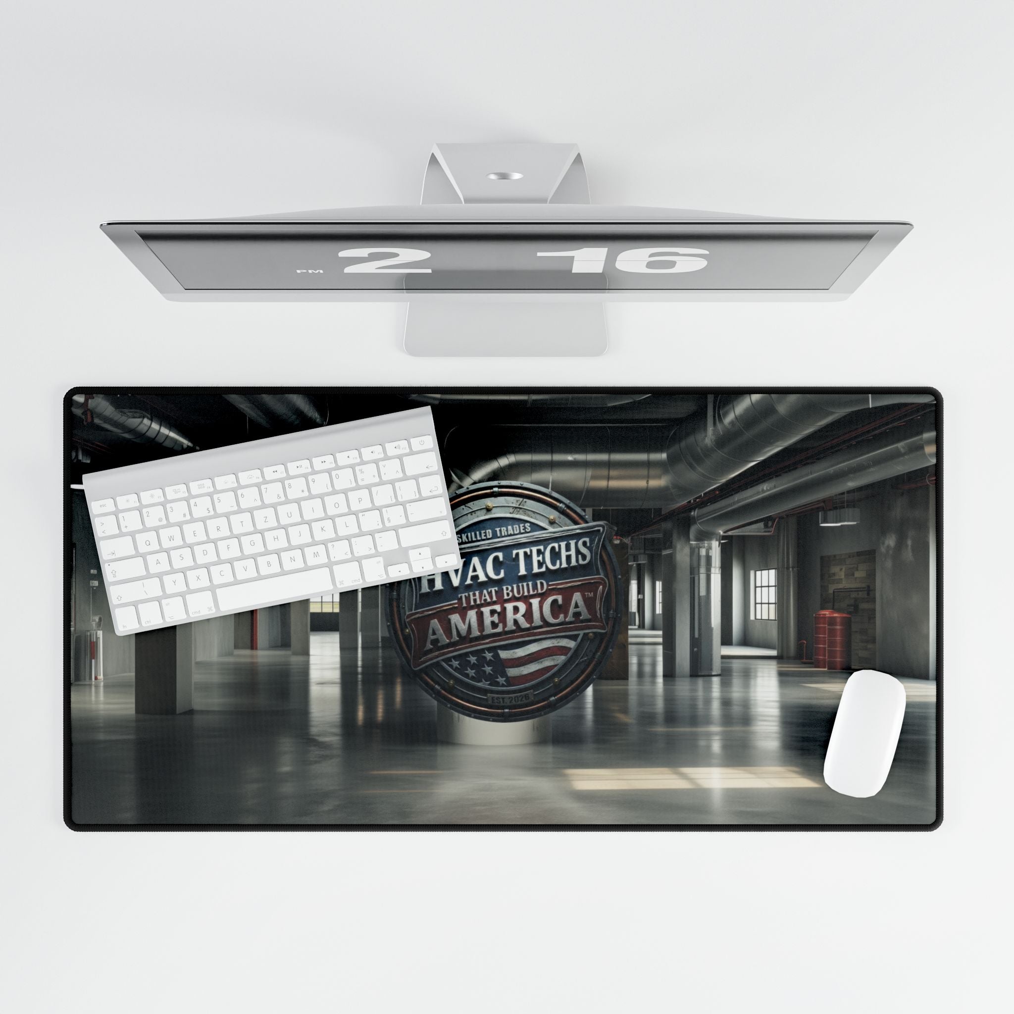 HVAC Techs That Build America Desk Mat Mouse Pad