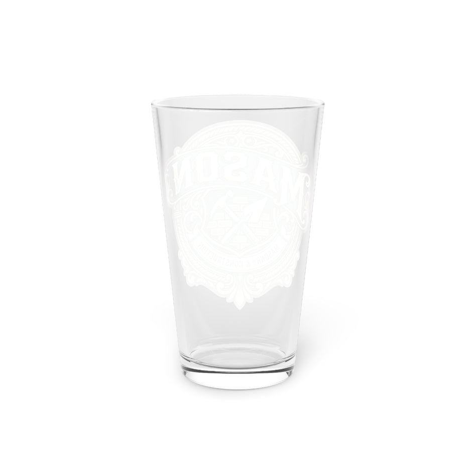 Mason 16oz Pint Glass — Vintage Tradesman Beer Glass - DCA0185