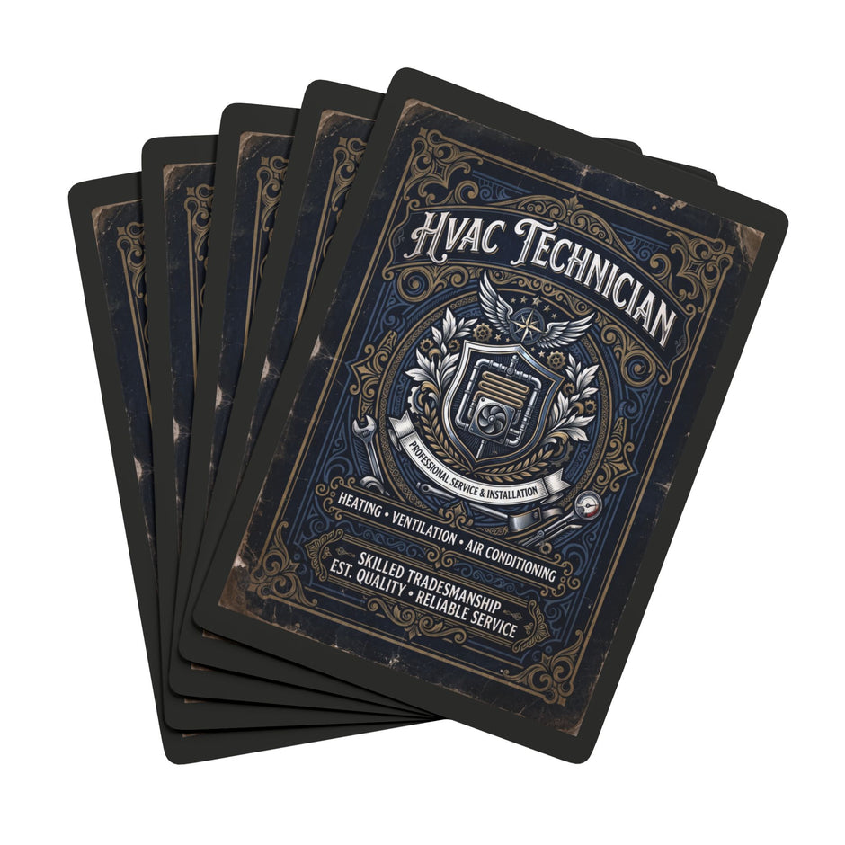 HVAC Technician Playing Cards — Vintage Tradesman Poker Deck - DCA0355