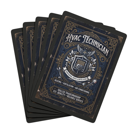 HVAC Technician Playing Cards — Vintage Tradesman Poker Deck - DCA0355